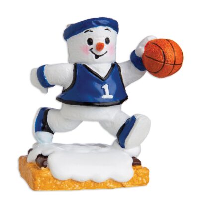 MM20002-B - Marshmallow Basketball Player (Boy) Personalized Christmas Ornament
