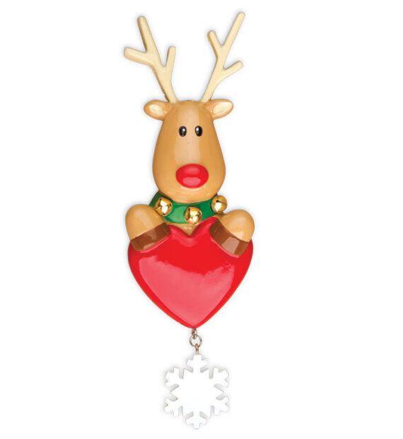 OR1018 - New Reindeer Personalized Christmas Ornament