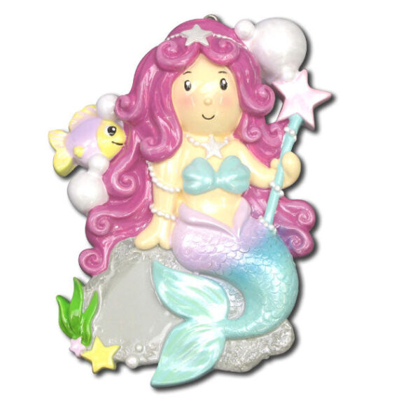 OR1069 - Mermaid Girl Personalized Christmas Ornaments
