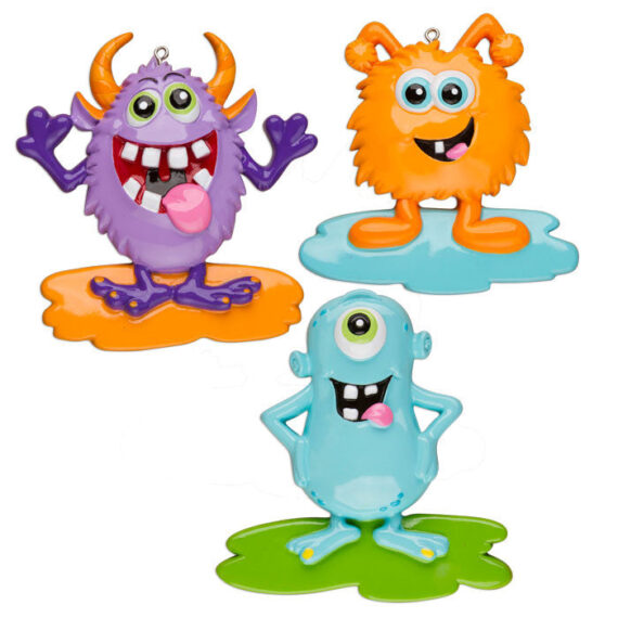 OR1208-A - Goofy Monsters (Assortment) Personalized Christmas Ornament