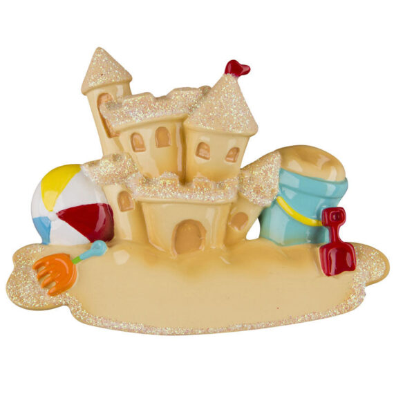 OR1226 - Sandcastle Personalized Christmas Ornament