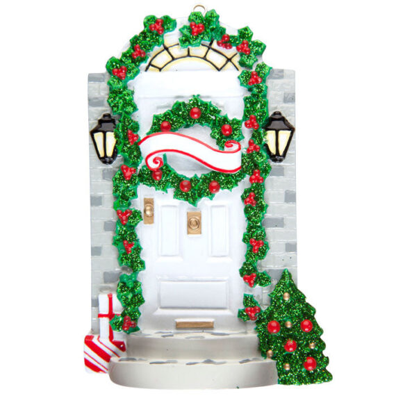 OR1308 - Front Door Personalized Christmas Ornament