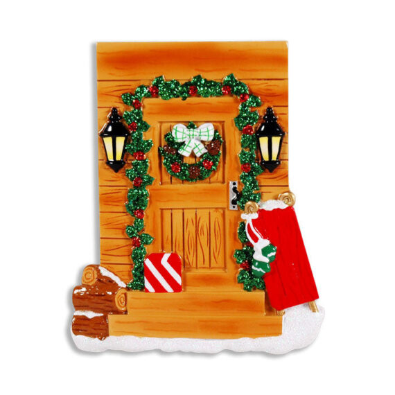 OR1374 - Rustic Country Door Personalized Christmas Ornament