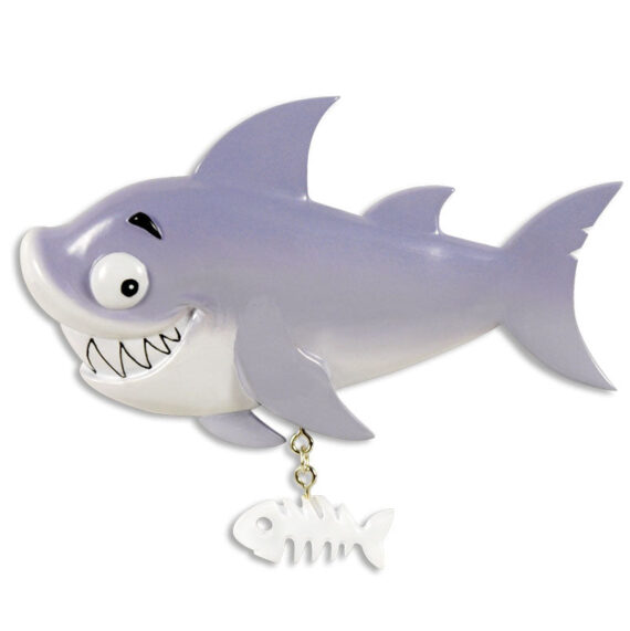 OR1416-SHARK - Sea Life Shark Personalized Christmas Ornament