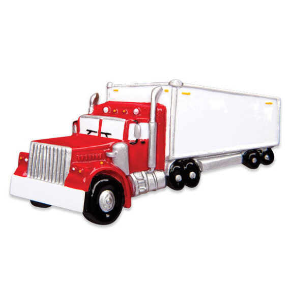 OR1481 - Semi Truck Personalized Christmas Ornament