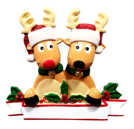 OR1527-2 - New Reindeer Family (couple) Christmas Ornament