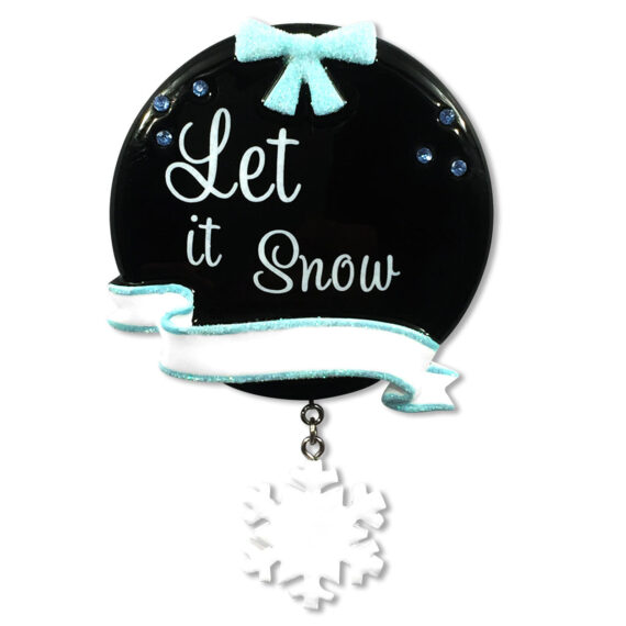 OR1530-SNOW - Chalkboard "Let It Snow" Christmas Ornament
