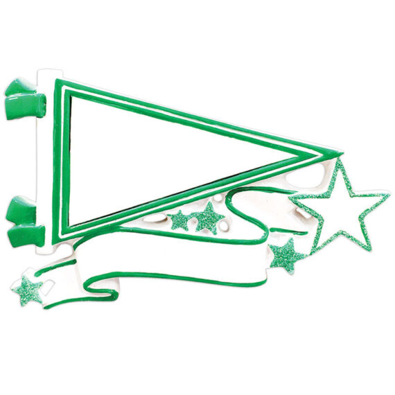 OR1558-GR - Pennants (Green) Christmas Ornament