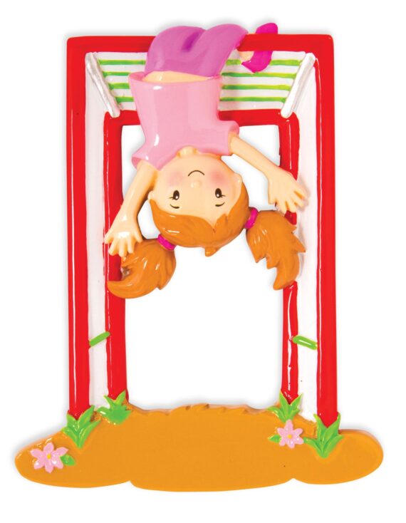 OR1582-G - Girl on Jungle Gym Personalized Christmas Ornament
