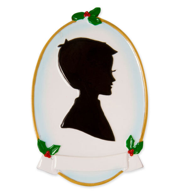 OR1587-BOY - Boy Silhouette Personalized Christmas Ornament