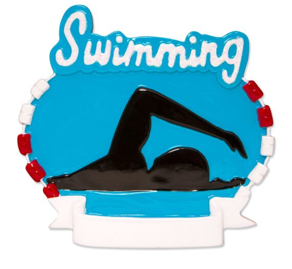 OR1619 - Swimming Personalized Christmas Ornament