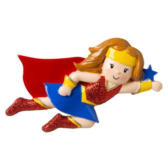 OR1664 - Super Hero Girl Personalized Christmas Ornament