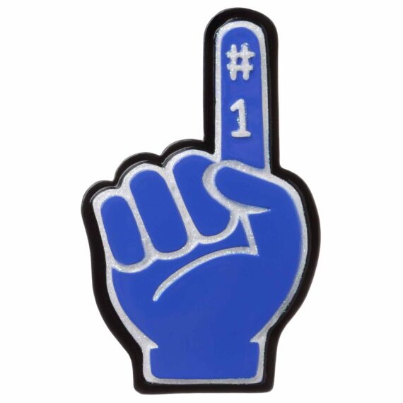 OR1720-BL - #1 Foam Finger (Blue) Personalized Christmas Ornament