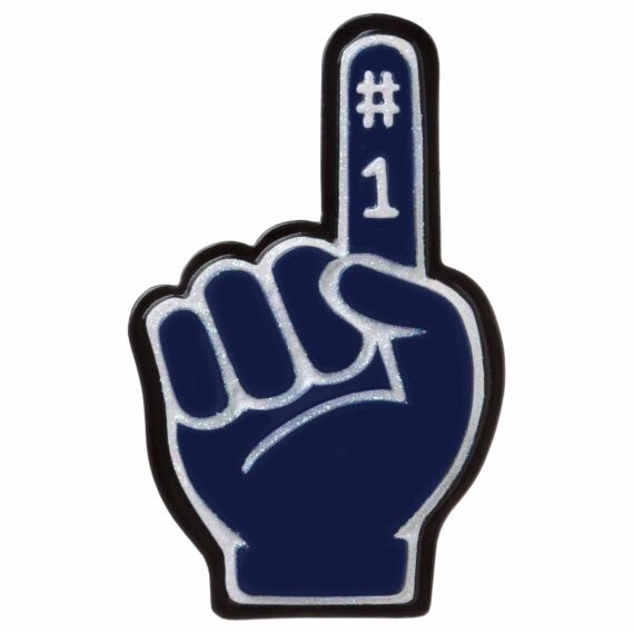 OR1720-NB - #1 Foam Finger (Navy Blue) Personalized Christmas Ornament