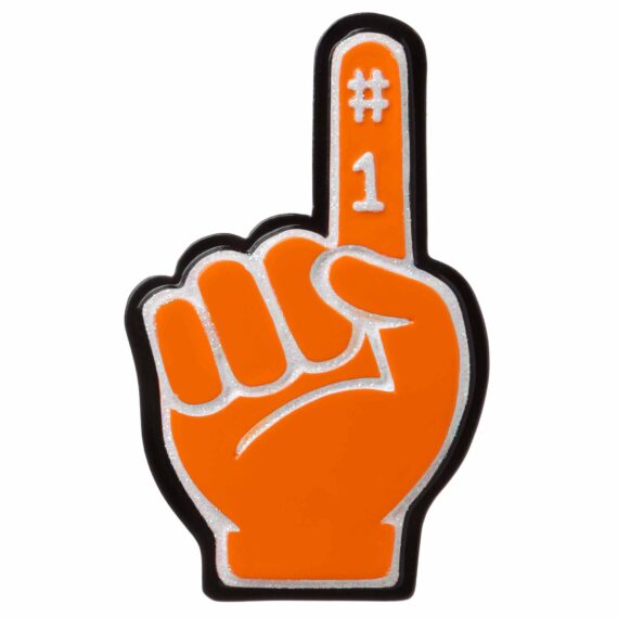 OR1720-OR - #1 Foam Finger (Orange) Personalized Christmas Ornament