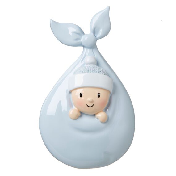 OR1734-B - Baby Bundle (Blue) Personalized Christmas Ornament
