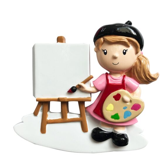 OR1751-G - Girl Artist Personalized Christmas Ornament