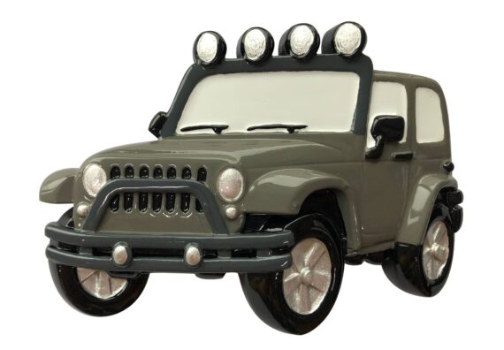 OR1763-GREY - 4x4 Off Road Vehicle Personalized Christmas Ornament Grey