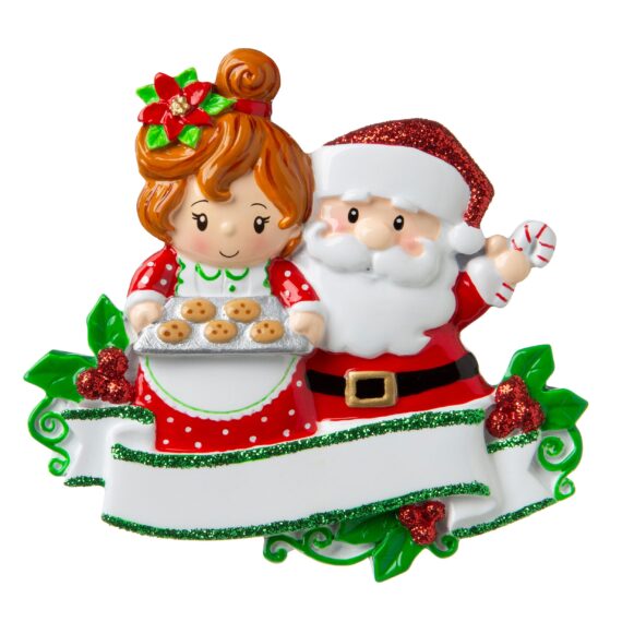 OR1790-2 - Santa & Mrs Claus Personalized Christmas Ornament