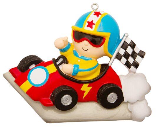 OR1845 - Race Car Driver Personalized Christmas Ornament