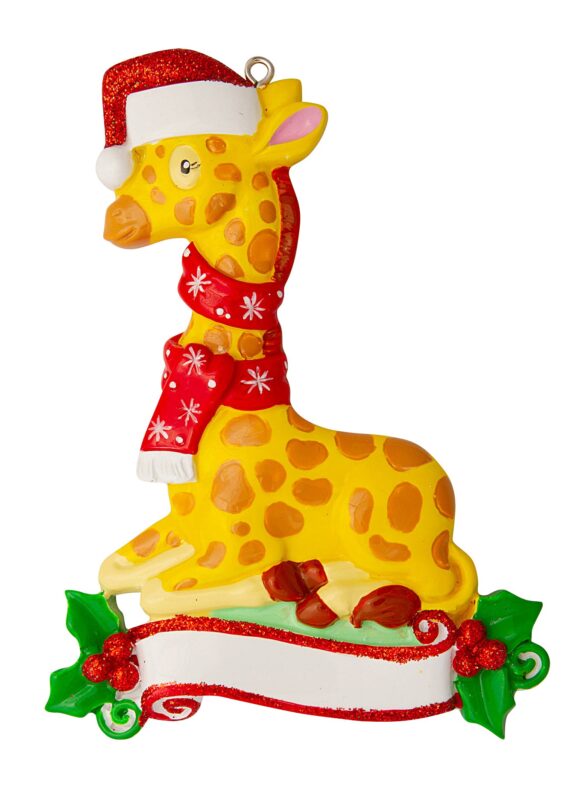 OR1850-GIRAFFE - Giraffe (Zoo Animals) Personalized Christmas Ornament