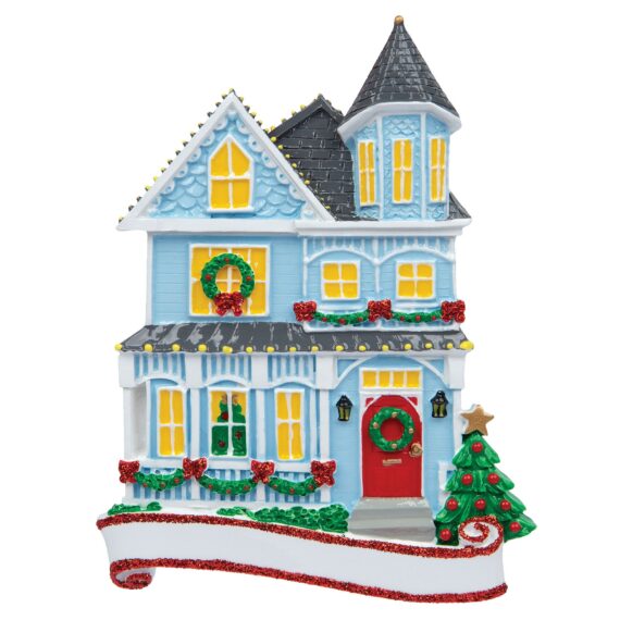 OR1902 - Victorian House Personalized Christmas Ornament