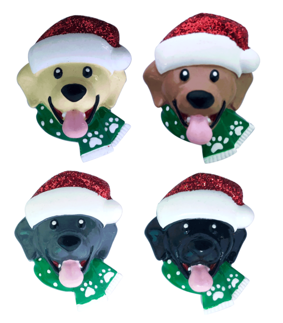 OR2176-A - Stick On - Dog w/ Santa Cap Add On Assortment (3 of each)