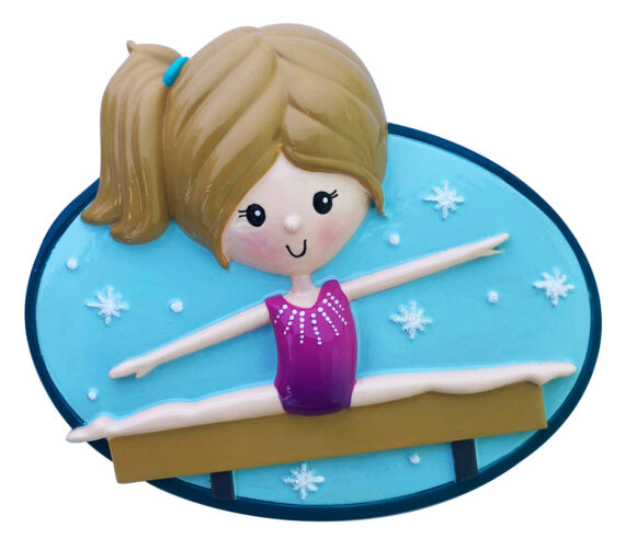 OR2194 - Update Gymnast w/Stars Personalized Christmas Ornament