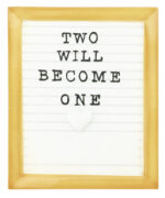 OR2197 - Two Will Become One Letter Board Personalized Christmas Ornament