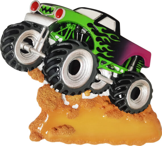 OR2246 - Child- New Monster Truck Personalized Christmas Ornament
