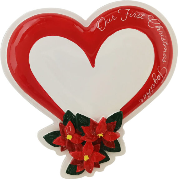 OR2252 - Our First Christmas Together (Heart) Personalized Christmas Ornament