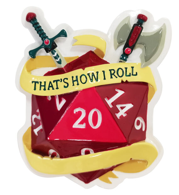 OR2282 - "That's How I Roll" RPG Dice Personalized Christmas Ornament
