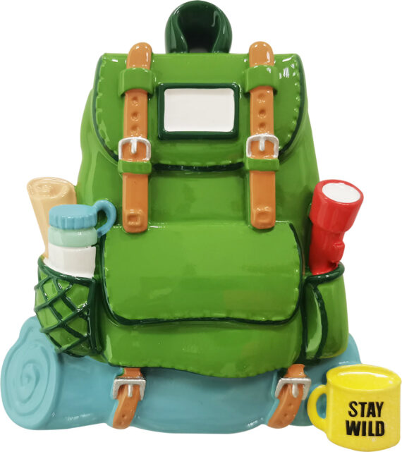 OR2283 - Hiking Backpack "Stay Wild" Personalized Christmas Ornament