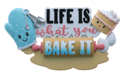 OR2285 - Life is What You Bake it Personalized Christmas Ornament