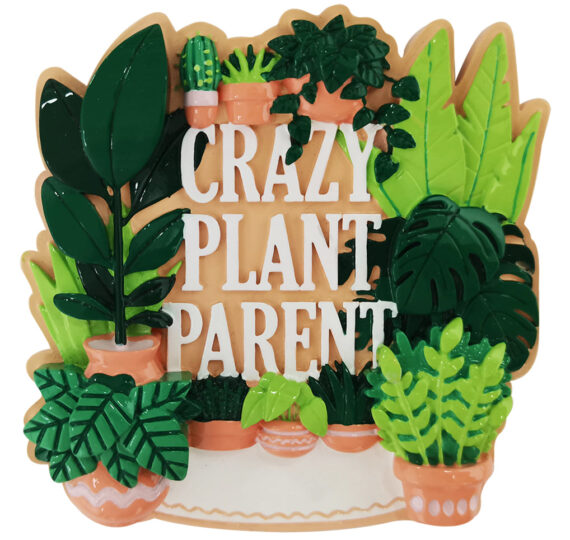 OR2288 - "Crazy Plant Parent" House Plants Personalized Christmas Ornament