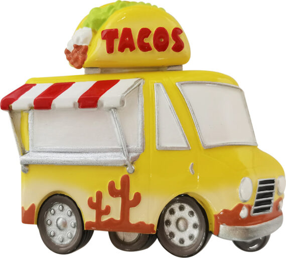 OR2302 - Taco Food Truck Personalized Christmas Ornament