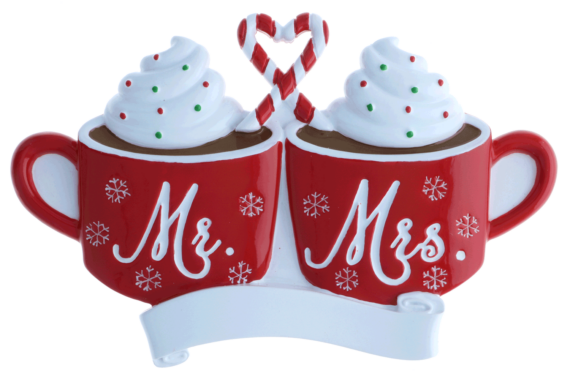 OR2345 - Mr. & Mrs. Hot Cocoa Personalized Christmas Ornament