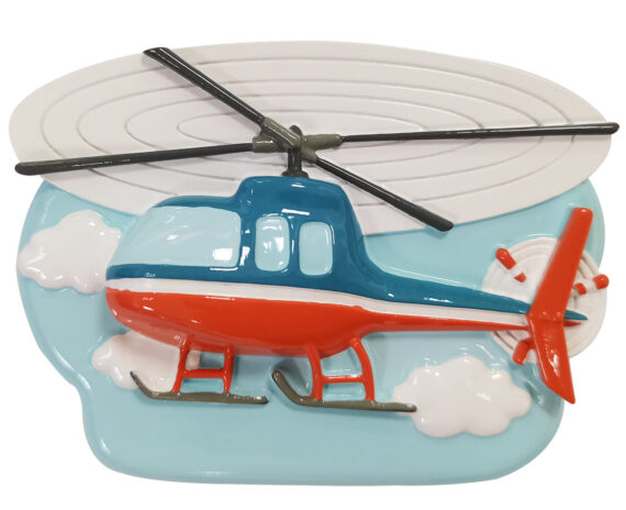 OR2355 - Helicopter Personalized Christmas Ornament