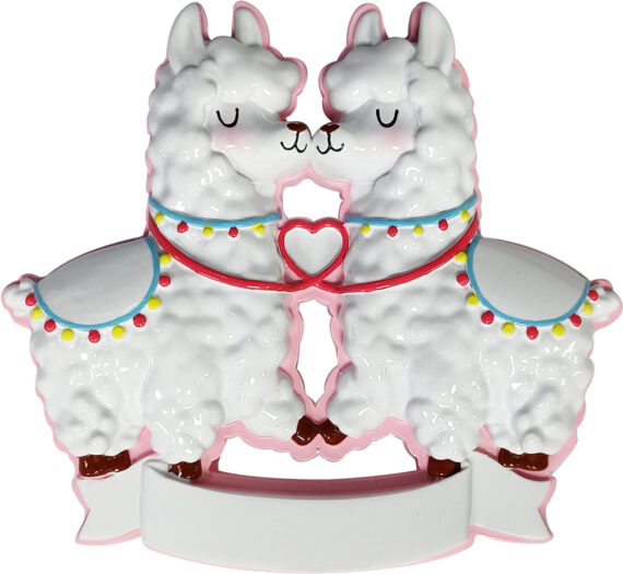 OR2358 - Llama Couple Personalized Christmas Ornament