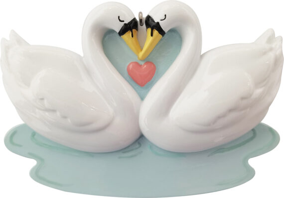 OR2365 - Swan Couple Personalized Christmas Ornament