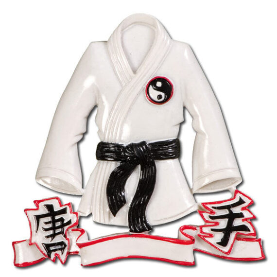 OR484 - Karate Jacket Personalized Christmas Ornament