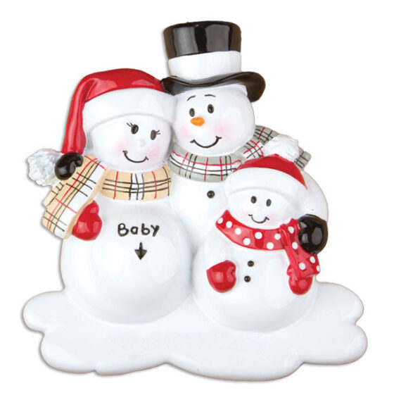 OR807-1 - We're Expecting w/1 Child Personalized Christmas Ornament