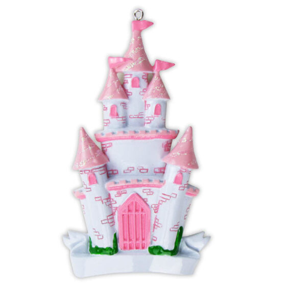 OR815 - Princess Castle Personalized Christmas Ornament