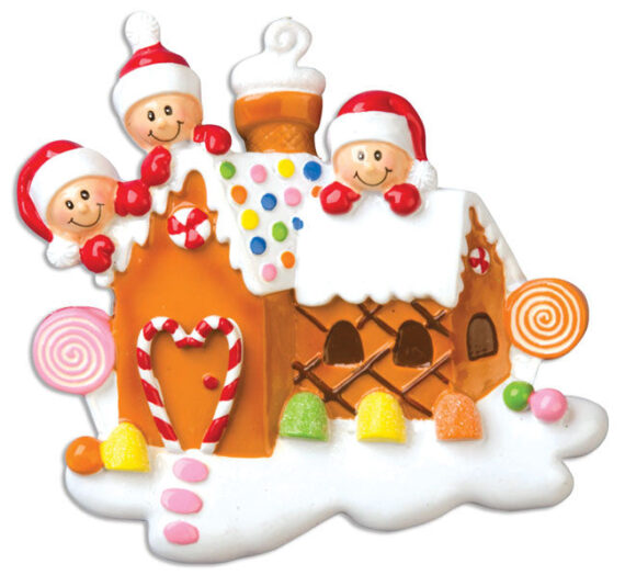OR965-3 - Gingerbread House With 3