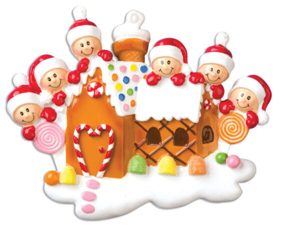 OR965-6 - Gingerbread House With 6