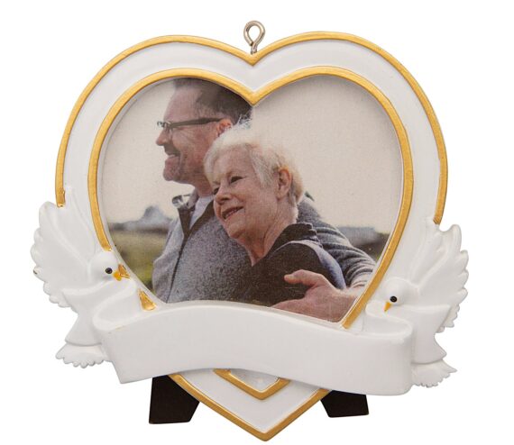 PF1765 - Memorial Heart Photo Frame Personalized Christmas Ornament
