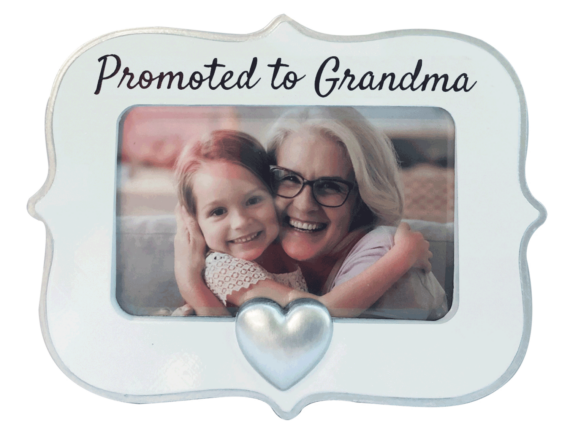 PF2126-GM - Promoted to Grandma Personalized Picture Frame Christmas Ornament