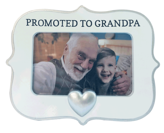 PF2126-GP - Promoted to Grandpa Personalized Picture Frame Christmas Ornament