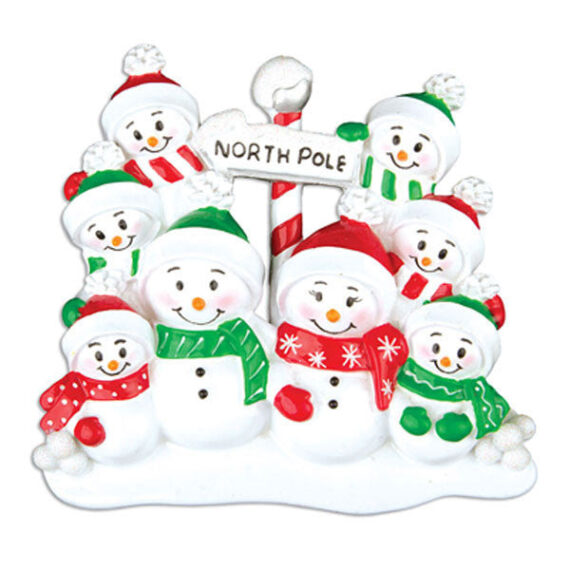 TT967-8 - TABLE TOPPERS-NORTH POLE FAMILY OF 8