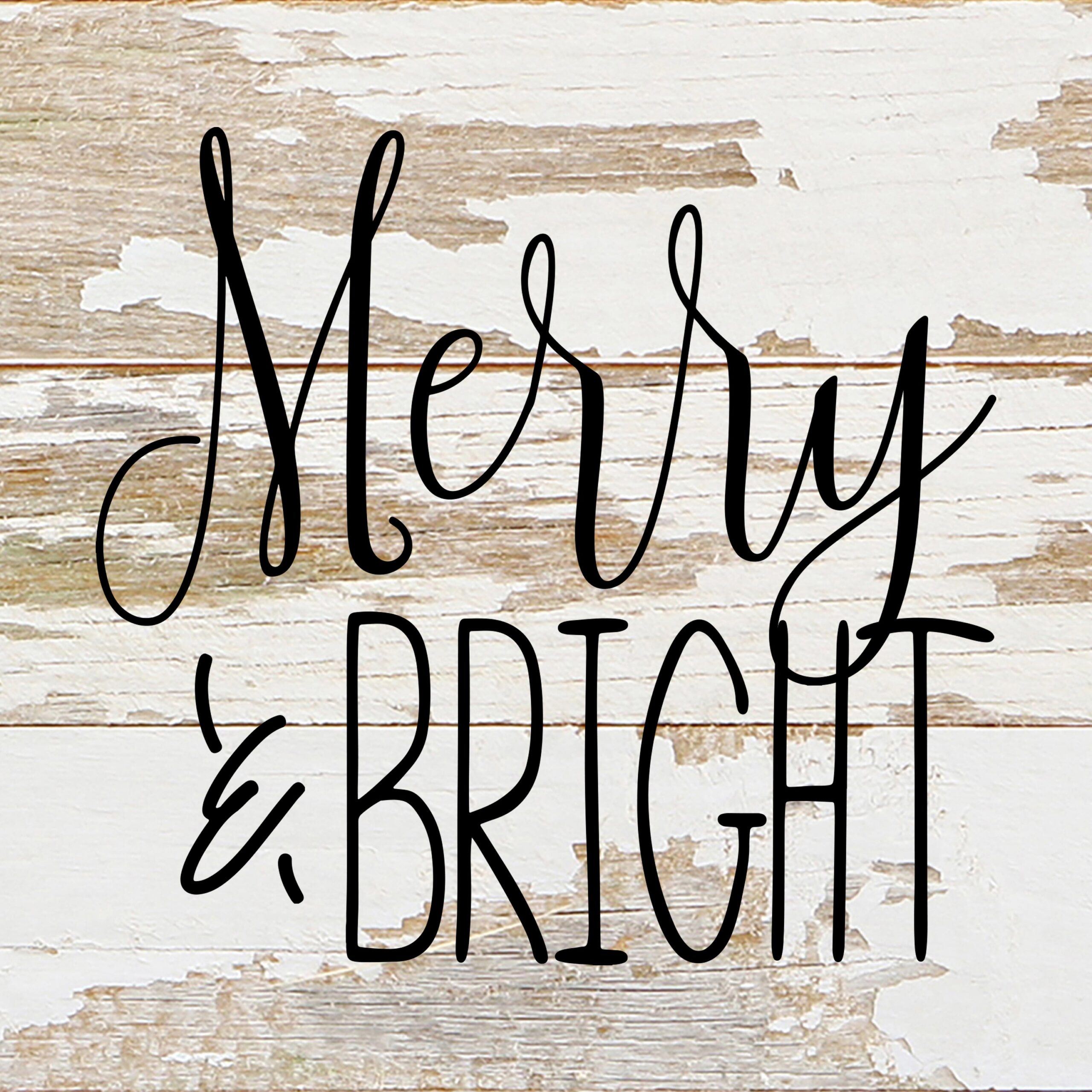 Merry Bright / 6x6 Reclaimed Wood Sign
